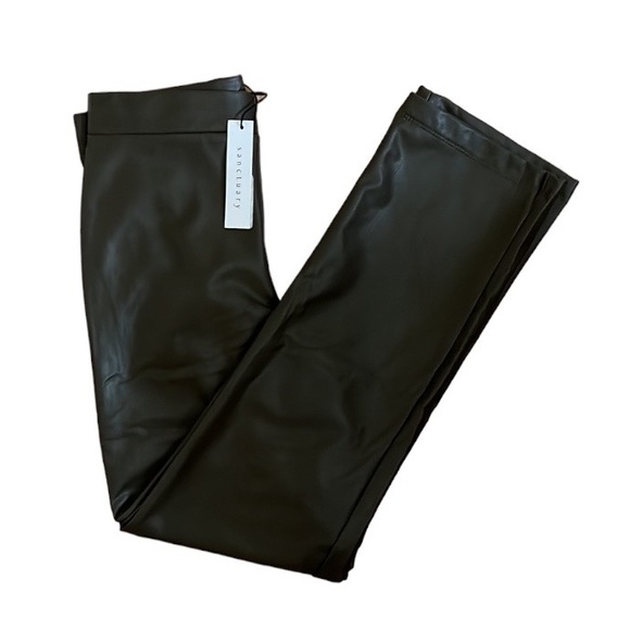 NWT SANCTUARY Carnaby Kick Faux-Leather Crop Pants - Olive - XS - Picture 5 of 11